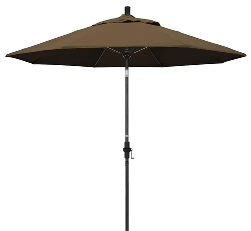 Vista 11 de California Umbrella GSCUF908117-5410 - Sombrilla redonda de 9 pies con poste de aluminio y varillas de fibra de vidrio para patio, 9 pies