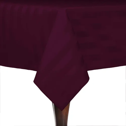 Vista 8 de Ultimate Textile Mantel cuadrado de rayas satinadas de 45 x 45 pulgadas, color verde militar