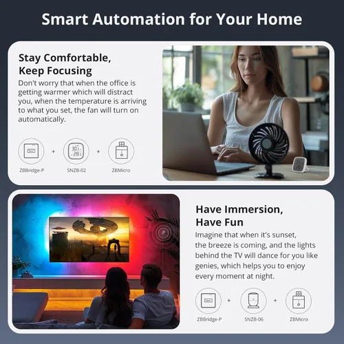 Vista 6 de SONOFF Zigbee - Toma inteligente USB, 5-22 V CC temporizador interruptor inteligente, dispositivos inteligentes para el hogar compatibles con Alexa