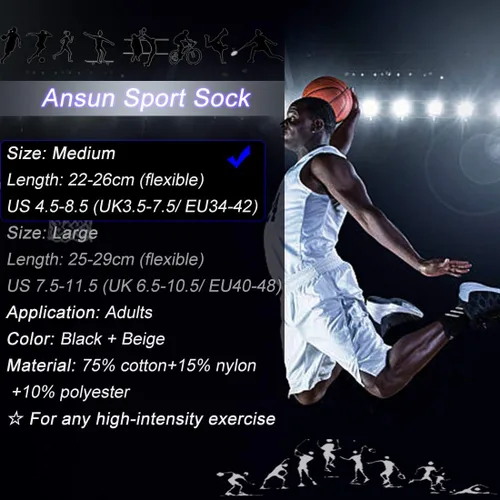Vista 5 de Calcetines deportivos antideslizantes para hombres y mujeres, calcetines de fútbol con agarres, calcetines antideslizantes para yoga, gimnasio