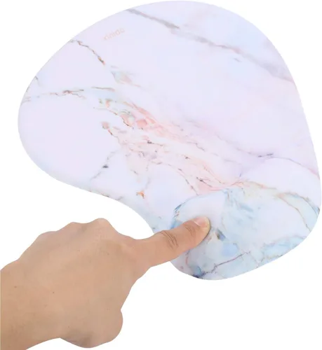 Vista 12 de Alfombrilla de mouse ergonómica para computadora con soporte para reposamuñecas, alfombrilla de mouse para aliviar el dolor con base de poliuretano