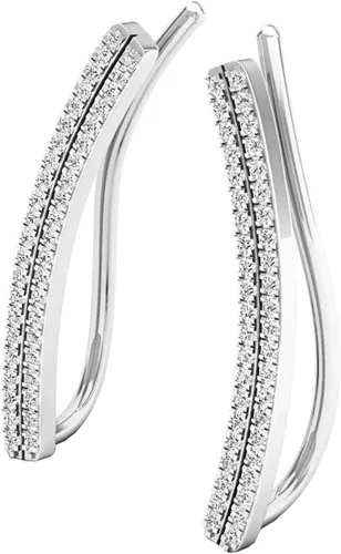 Vista 3 de Dazzlingrock Collection - Pendientes redondos de oro de 18 quilates