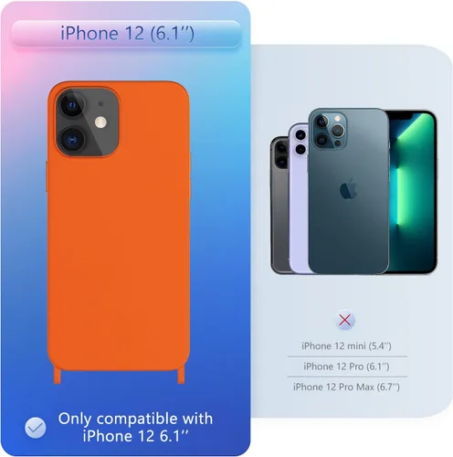 Vista 371 de Funda compatible con iPhone 8 Plus, iPhone 7 Plus/6 Plus/6S Plus con cordón, funda cruzada para iPhone con correa ajustable de silicona para iPhone
