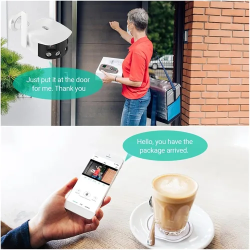 Vista 5 de Cámara IP de seguridad para exteriores WiFi de doble lente 4K AU.