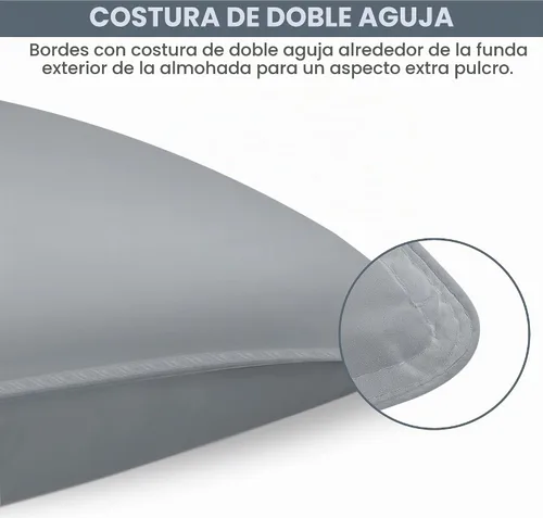 Vista 3 de Utopia Bedding Almohadas para cama para dormir, de hotel, refrescantes, para dormir de lado, espalda o boca abajo, tamaño estándar, gris, juego de 2