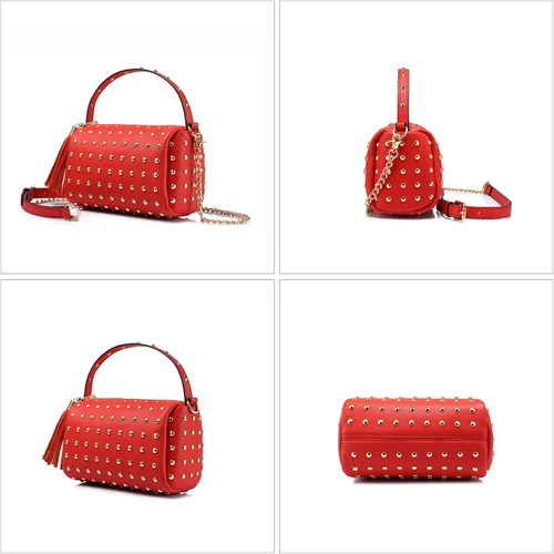 Vista 3 de LOVEVOOK Shoulder Bag Small Side Purse Mini Clutch with Bling Rivets