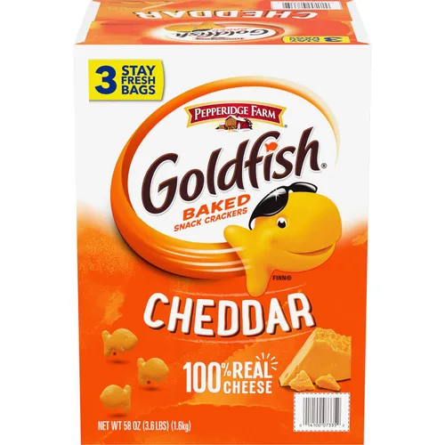 Vista 14 de Goldfish Colors Cheddar Galletas horneadas para aperitivos, bolsa de 6.6 onzas