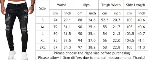 Vista 6 de Koodred Pantalones rasgados de pierna cónica para hombre, desgastados, ajustados, elásticos, jeans