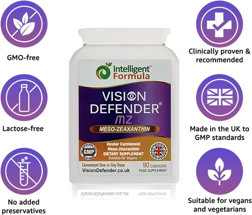 Vista 5 de Vision Defender MZ Meso-zeaxantina 10mg Suplemento vegano para ojos