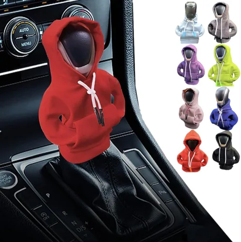 Vista 10 de Topaliving Sudadera con capucha para palanca de cambios de automóvil, divertida perilla de palanca de cambios, suéter para invierno, funda