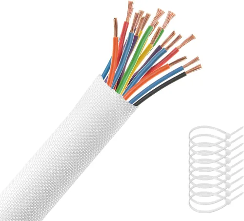Vista 10 de AGPTEK Funda de cable, telar de alambre automotriz, resistente al calor, cubierta de protección de cable de tubo de manga dividida trenzada