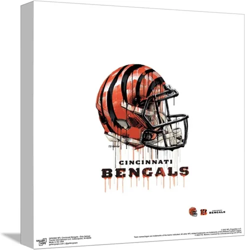 Vista 10 de Trends International Gallery Pops NFL Cincinnati Bengals - Póster de pared con casco de goteo, 12.00 x 12.00 pulgadas, versión del marco negro