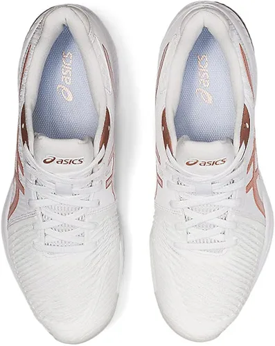 Vista 6 de ASICS Zapatos de voleibol Netburner Ballistic FlyteFoam para mujer, Blanco