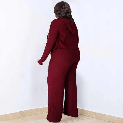 Vista 4 de WUSENST Women 3 Piece Outfits Ribbed Knit Long Cardigan Crop Tank Top Wide Leg Palazzo Pant Lounge Sets