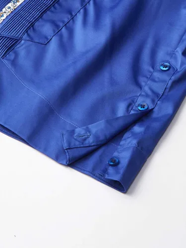 Vista 6 de Azaro Uomo Guayabera de manga larga estilo cubano bordado para hombre