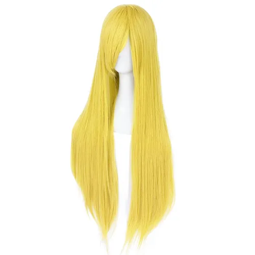 Vista 45 de anogol Vocaloid 32" 80 cm de largo recto de Cosplay peluca Pelucas Para Fiestas Halloween, Anaranjado