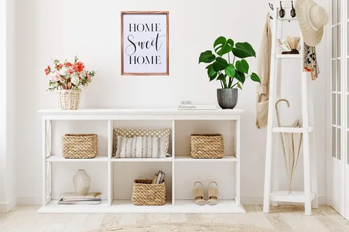 Vista 5 de Athena's Elements Home Sweet Home Sign - Decoración de pared rústica de granja para el hogar, 12 x 16 pulgadas, madera