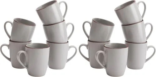 Vista 37 de famiware Venus - Tazas de café para 4, juego de tazas de 12 onzas, taza para beber con asa para café, té, cacao, leche, carbón