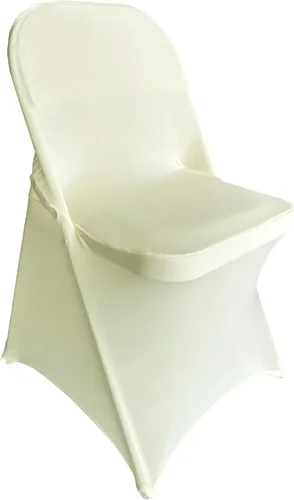 Vista 13 de Funda plegable de elastano para sillas, protectores elásticos para sillas para eventos de bodas y fiestas (1, blanco)