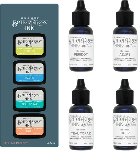 Vista 11 de Spellbinders BetterPress - Paquete de bloc de tinta y reinkers (Desert Sunset)