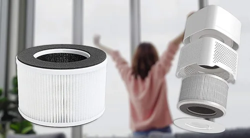 Vista 7 de Filtro de repuesto True HEPA, compatible con hOmeLabs Home 4 en 1 compacto HEPA purificador de aire HME020020N solamente, AKJ050GE, paquete de 2