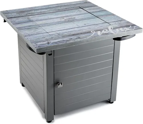 Vista 3 de Mesa de fuego cuadrada de gas Relax Gray de 30 pulgadas