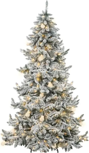 Vista 14 de Naomi Home Dakota - Árbol de Navidad negro preiluminado de 6.5 pies