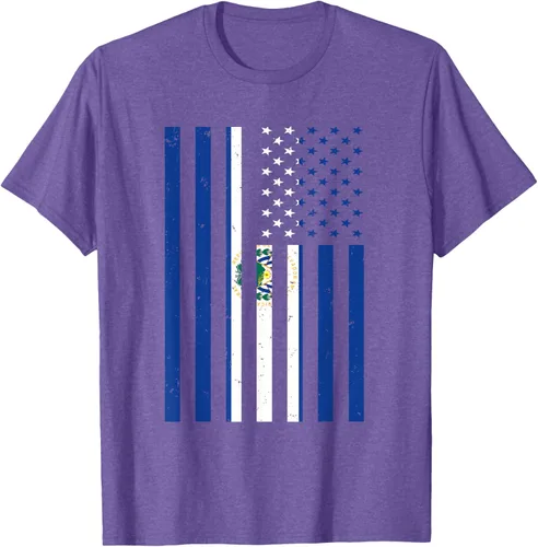 Vista 9 de El Salvador Shirt - El Salvador USA America Flag Men Women T-Shirt