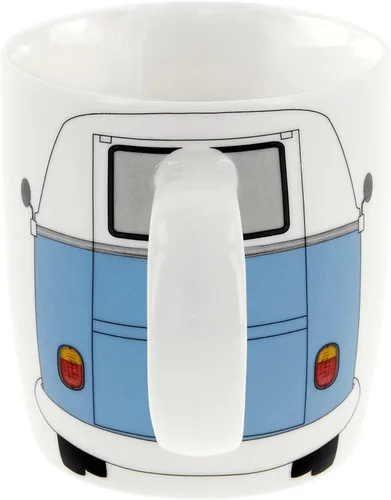 Vista 5 de BRISA VW Collection - Taza grande de cerámica para café, té y capuchino, diseño de autobús T1 (12.5 fl oz/12.5 fl oz/frente de autobús) (azul)