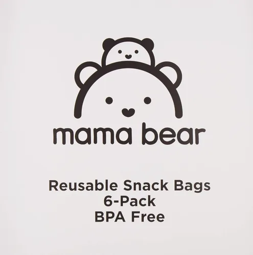 Vista 3 de Marca Amazon – Mama Bear Bolsas reutilizables para aperitivos, con gancho y bucle, talla única, paquete de 18