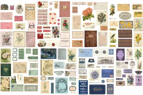 Vista 2 de Tim Holtz Idea-Ology 2023 Paleta Ephemera Pack y capas orgánicas - Paquete de 2 artículos