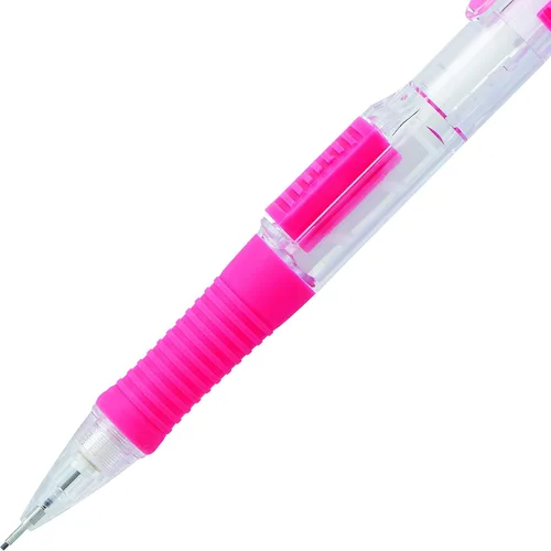 Vista 7 de Lápiz mecánico Pentel QUICK CLICK (0.7mm), cañón rosa, caja de 12 lápices (PD217P)