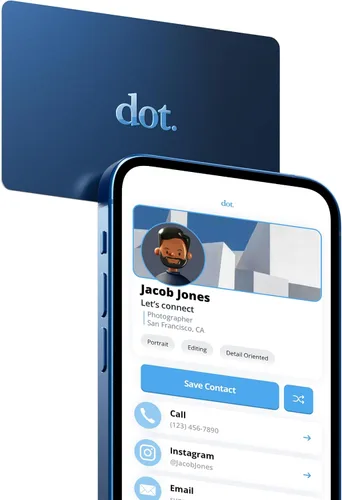 Vista 11 de dot. Tarjeta - Tarjeta de Visita Digital - Compatible con toque para iPhone y Android (Negro)