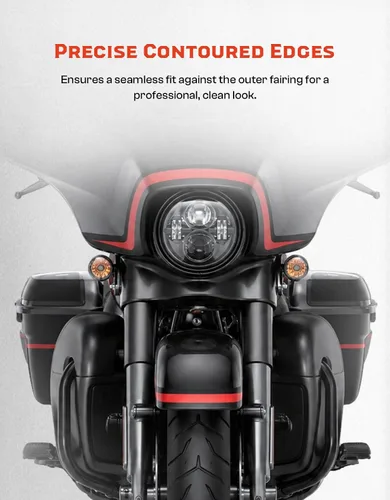 Vista 6 de TCMT Falda de carenado inferior exterior de murciélago para Harley Touring Street Glide Electra Glide Ultra Limited 2014-2023 de plástico para Negro
