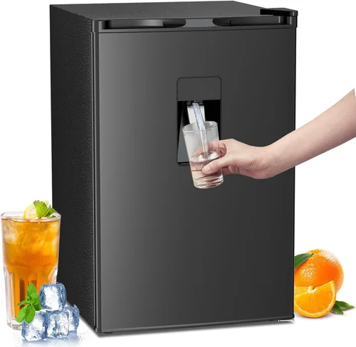 Vista 12 de Electactic Refrigerador compacto de 2.56 pies cúbicos con puerta individual reversible, NEGRO