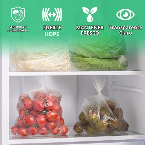 Vista 3 de 9527 Product 12" x 16" Bolsa de plástico transparente para almacenamiento de alimentos en un rollo, 350 bolsas un rollo