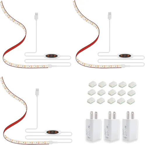 Vista 9 de Tira de luz para máquina de coser, tira de luz LED adhesiva de 11.8 pulgadas, tira de luz decorativa regulable de varios niveles, lámpara de costura