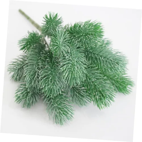 Vista 2 de IMIKEYA 4 púas de pino artificiales de hoja perenne, púas de agujas de pino, ramas de cedro artificial, ramas de pino, ramas de pino, accesorios