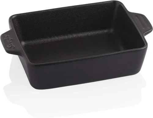 Vista 20 de Sweejar Plato de Cerámica para Hornear, Bandeja Rectangular Pequeña para Hornear con Asas Dobles, 20 Oz para Cocinar, Brownie, Cocina, 6.5 x 4.9 x