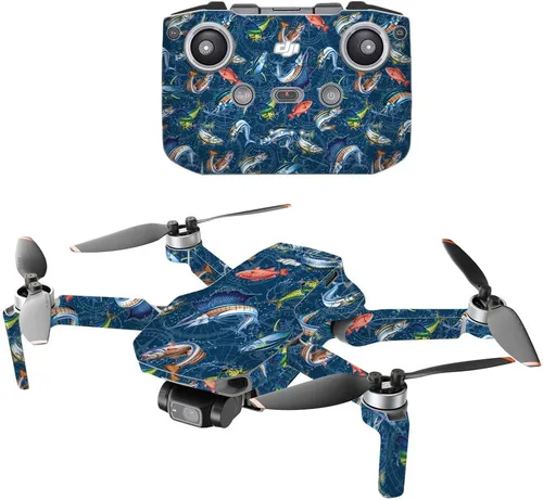 Vista 13 de MightySkins - Compatible con DJI Mini 2 Dron portátil - Morado antiguo Funda protectora de vinilo duradera y única Fácil de aplicar, quitar