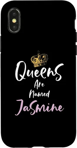 Vista 5 de Jasmine Name Queen - Carcasa para iPhone 17, color rosa y negro