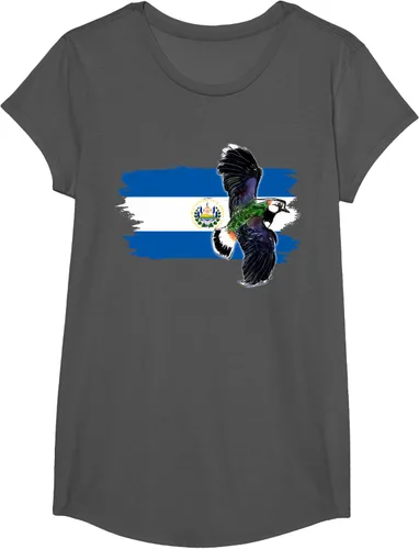 Vista 38 de Camiseta con la bandera de El Salvador, mapa de El Salvador, camiseta de Salvador para mujer, Negro
