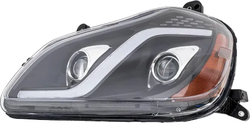 Vista 9 de Garage-Pro Bombillas LED para faros delanteros del lado del pasajero para Kenworth T880 2014-2022, carcasa negra, faros LED que reemplazan a #