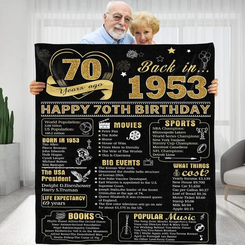 Vista 21 de Back in 1933 - Manta de cumpleaños personalizada para abuela, abuelo, ideas de regalos de cumpleaños para esposa, marido, mamá, papá, amigos, manta