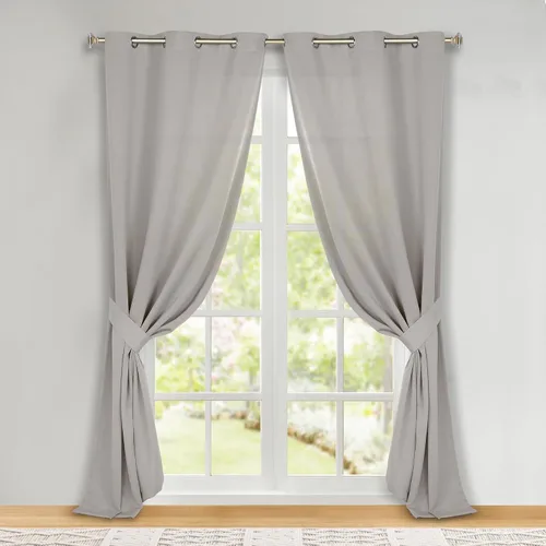Vista 123 de Superior Cortinas Opacas, Oscurecimiento de Habitación, Dormitorio, Cortinas, Cocina, Acentos de Ventana de Sala de Estar, Bloqueo Solar, Térmico