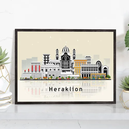 Vista 32 de Pera Print ADANA - Póster de Adana Turquía, ilustración de horizonte urbano de ciudad, póster moderno de pavo, impresión de paisaje urbano y punto