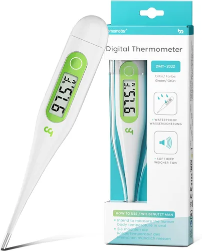 Vista 8 de Termómetro Femometer para adultos y niños, termómetro digital con alerta de fiebre, recuperación de memoria, C/F intercambiable, para uso oral