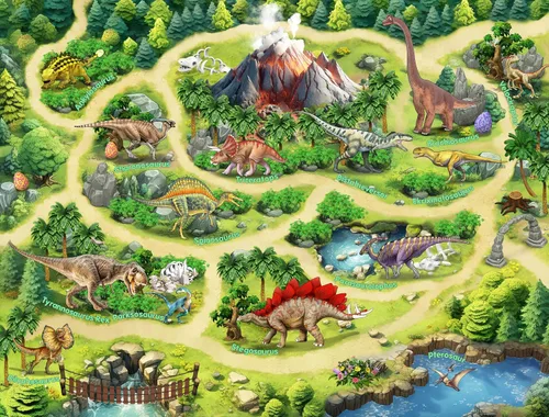 Vista 11 de Booooom Jackson Alfombra de Dinosaurio para Niños, Alfombra Prehistórica de Dinosaurio de Poliéster con Respaldo de Látex Antideslizante, Alfombras