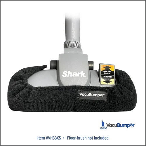 Vista 4 de Protector de parachoques para cepillo de piso de vacío - Disponible en 2 tamaños - Tamaño XS para ancho frontal de 8 a 10 pulgadas (artículo #VH33XS)