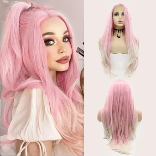 Vista 46 de 613 Peluca rubia realista sin pegamento con encaje frontal, peluca ondulada larga para mujeres blancas, 613 HD con encaje frontal, línea de cabello